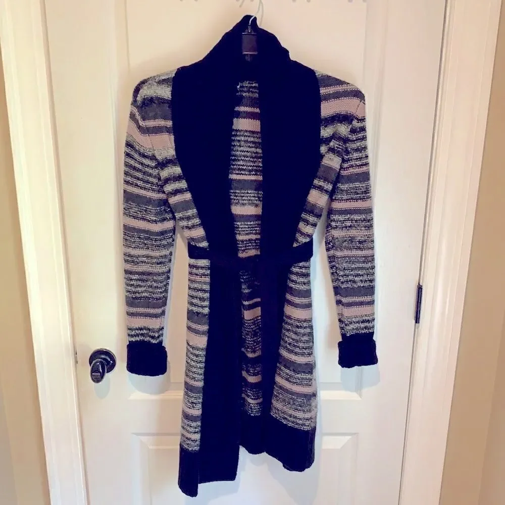 Caslon black and pink sweater coat